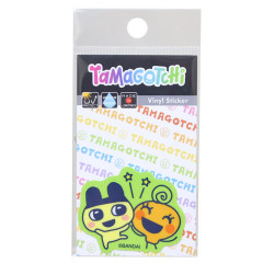 Japan Tamagotchi Vinyl Sticker - Mametchi & Memetchi High Five Glitter