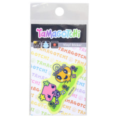 Japan Tamagotchi Vinyl Sticker - Flower Fleur & Memetchi Glitter