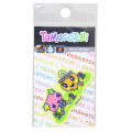 Japan Tamagotchi Vinyl Sticker - Flower Fleur & Memetchi Glitter - 1