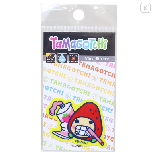 Japan Tamagotchi Vinyl Sticker - Ichiguchi Toothbrush - 1