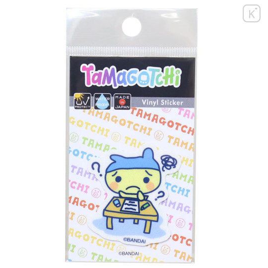 Japan Tamagotchi Vinyl Sticker - Mametchi Studying Hard - 1
