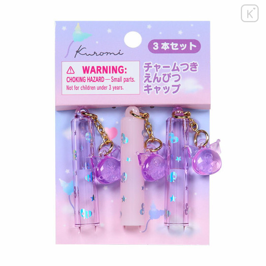 Japan Sanrio Original Charm Pencil Cap Set - Kuromi - 1