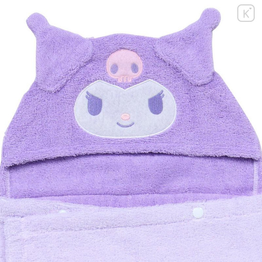 Japan Sanrio Original Bath Towel Poncho - Kuromi : Sanrio Baby - 5