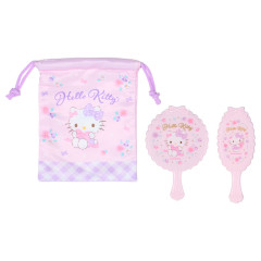 Japan Sanrio Original Mirror & Brush Set - Hello Kitty
