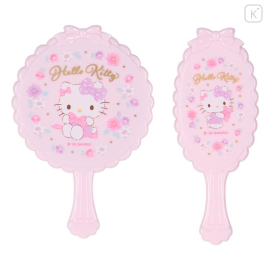 Japan Sanrio Original Mirror & Brush Set - Hello Kitty - 5