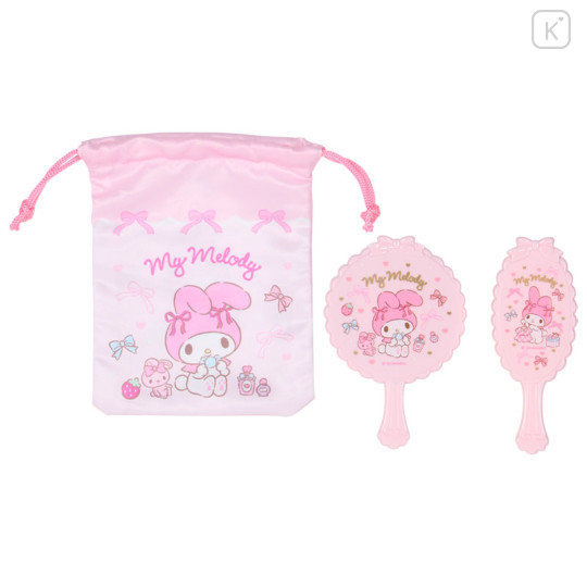 Japan Sanrio Original Mirror & Brush Set - My Melody - 1