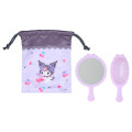 Japan Sanrio Original Mirror & Brush Set - Kuromi - 2