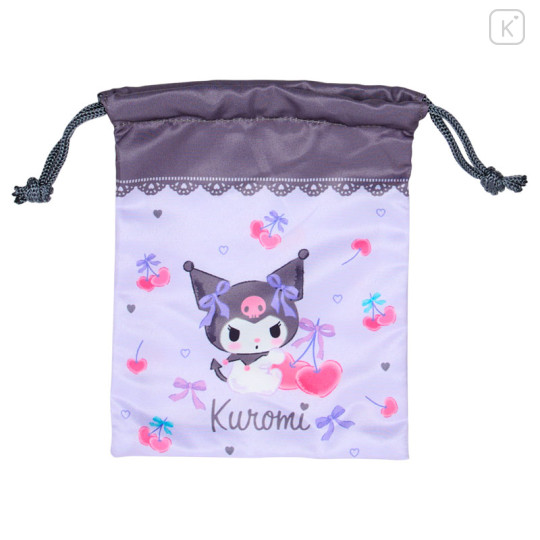 Japan Sanrio Original Mirror & Brush Set - Kuromi - 3