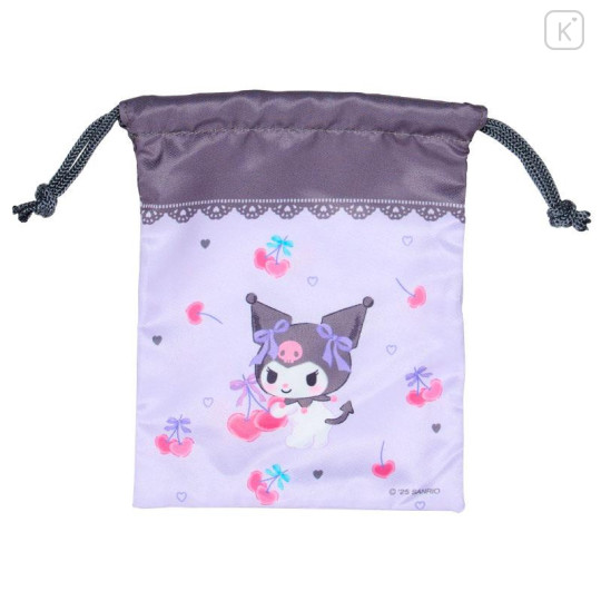 Japan Sanrio Original Mirror & Brush Set - Kuromi - 4