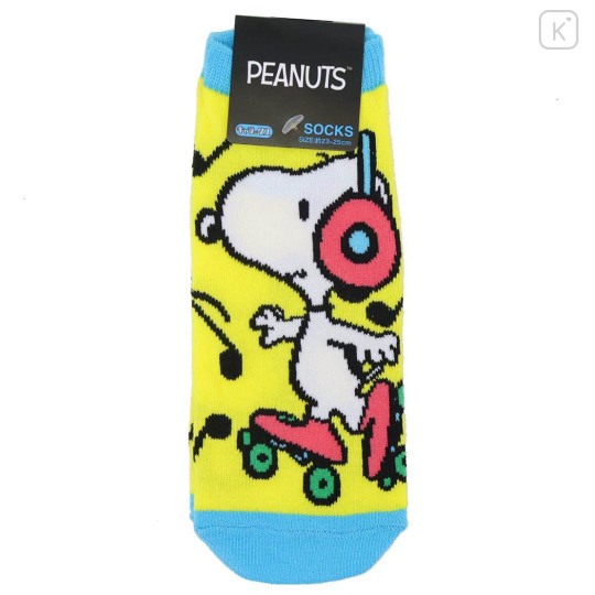 Japan Peanuts Fluffy Socks - Snoopy : Roller Skates Music - 1