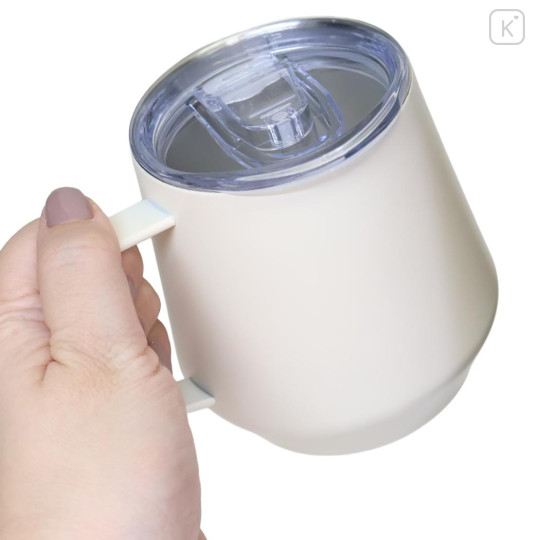 Japan Peanuts Stainless Steel Mug with Lid - Snoopy : Feast Ivory - 2