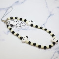 Japan Peanuts Mobile Hand Strap - Snoopy : Black White - 2