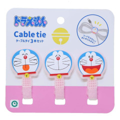 Japan Doraemon Cable Tie Set - Doraemon : Funny Face Pink