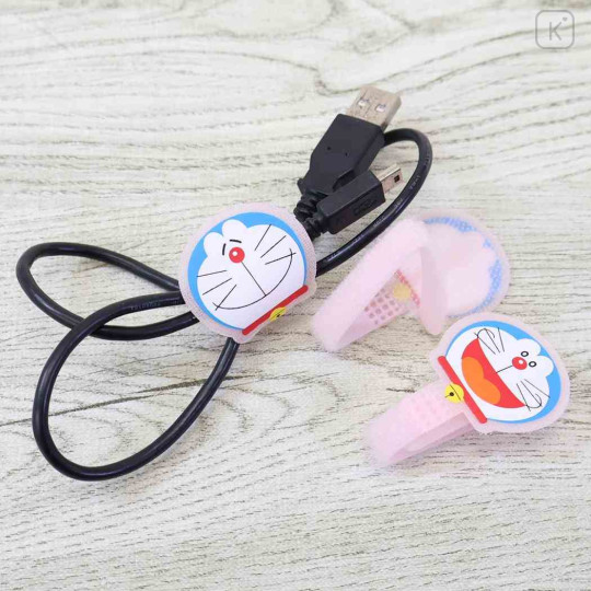 Japan Doraemon Cable Tie Set - Doraemon : Funny Face Pink - 2
