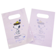 Japan Peanuts Wrapping Bag Set - Snoopy & Woodstock : Love Nature Light Purple