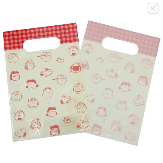 Japan Peanuts Wrapping Bag Set - Snoopy & Woodstock : Gingham Light Yellow - 1