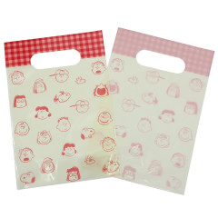 Japan Peanuts Wrapping Bag Set - Snoopy & Woodstock : Gingham Light Yellow