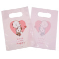 Japan Peanuts Wrapping Bag Set - Snoopy : Hug Charlie Happy Love Light Pink - 1