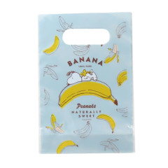Japan Peanuts Wrapping Bag Set - Snoopy & Woodstock : Banana Naturally Sweet Blue