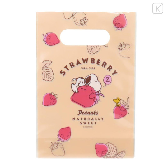 Japan Peanuts Wrapping Bag Set - Snoopy & Woodstock : Strawberry Naturally Sweet Orange - 1