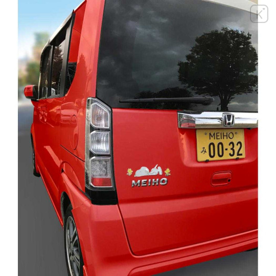 Japan Peanuts Emblem Deco Sticker - Snoopy & Woodstock : Car Sticker - 2