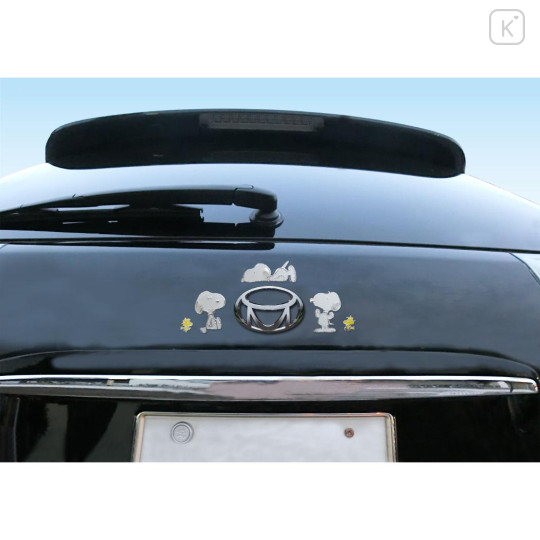 Japan Peanuts Emblem Deco Sticker - Snoopy & Woodstock : Car Sticker - 3