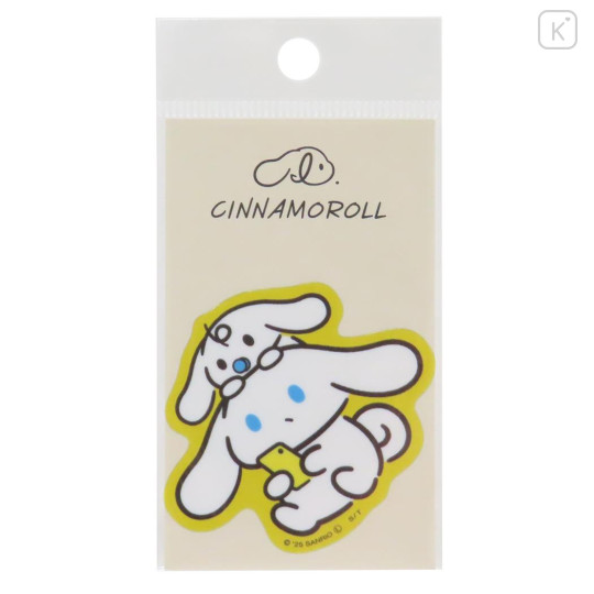 Japan Sanrio Vinyl Sticker - I.Cinnamoroll : Milk Yellow Mobile - 1