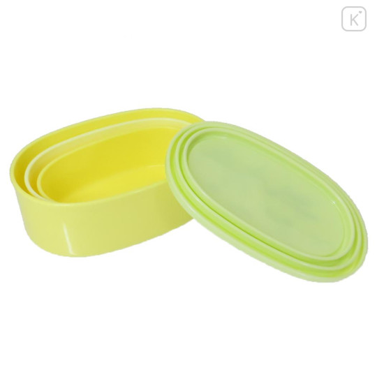 Japan Ghibli Nesting Food Storage Container Set - My Neighbor Totoro : Dandelion Flower Yellow Green - 2