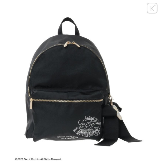 Japan San-X Maison de FLEUR Ribbon Round Backpack - Korilakkuma & Rilakkuma : 6th Collaboration - 1