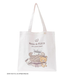 Japan San-X Maison de FLEUR Square Tote Bag - Korilakkuma & Rilakkuma : 6th Collaboration Pink