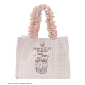 Japan San-X Maison de FLEUR Frill Handle Square Tote Bag - Korilakkuma & Rilakkuma : 6th Collaboration Pink - 1