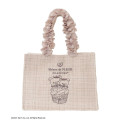 Japan San-X Maison de FLEUR Frill Handle Square Tote Bag - Korilakkuma & Rilakkuma : 6th Collaboration Beige - 1
