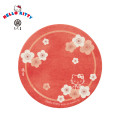 Japan Sanrio Tachikichi Water-absorbing Coaster - Hello Kitty : Plum Blossom Silhouette - 1