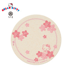 Japan Sanrio Tachikichi Water-absorbing Coaster - Hello Kitty : Cherry Blossom