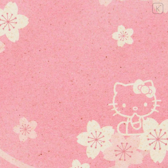 Japan Sanrio Tachikichi Water-absorbing Coaster - Hello Kitty : Cherry Blossom Silhouette - 4