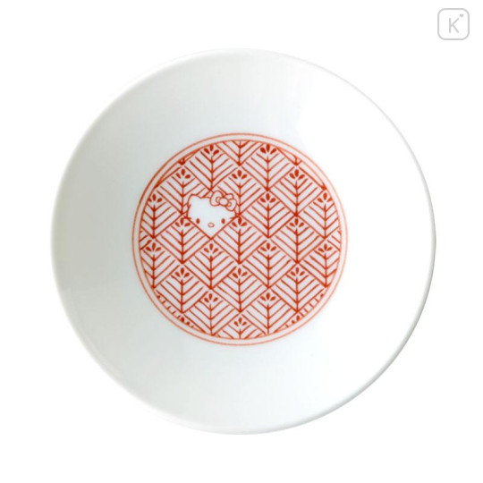Japan Sanrio Tachikichi Auspicious Small Plate Set - Hello Kitty : Red - 5