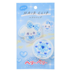 Japan Heisei Retro Acrylic Hair Clip Set - Magical Berry Rabbit Blue