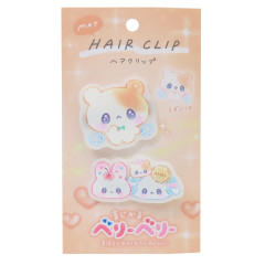 Japan Heisei Retro Acrylic Hair Clip Set - Magical Berry Rabbit Hamster