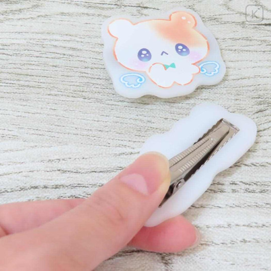 Japan Heisei Retro Acrylic Hair Clip Set - Magical Berry Rabbit Hamster - 2