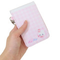 Japan Heisei Retro Pass Case Card Holder & Reel - Magical Berry Rabbit Pink - 2