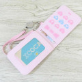 Japan Heisei Retro Pass Case Card Holder & Reel - Magical Berry Rabbit Pink - 3