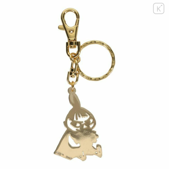 Japan Moomin Metal Keychain - Little My : Flower Gold - 2