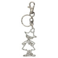 Japan Moomin Metal Keychain - Snufkin : Silver - 1