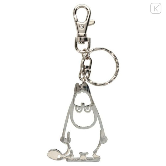 Japan Moomin Metal Keychain - Moomintroll : Angry Silver - 2