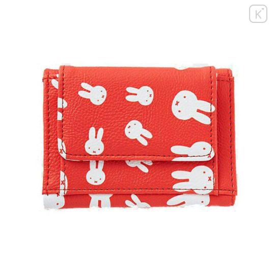 Japan Miffy Trifold Wallet - Miffy : Face Red White - 1