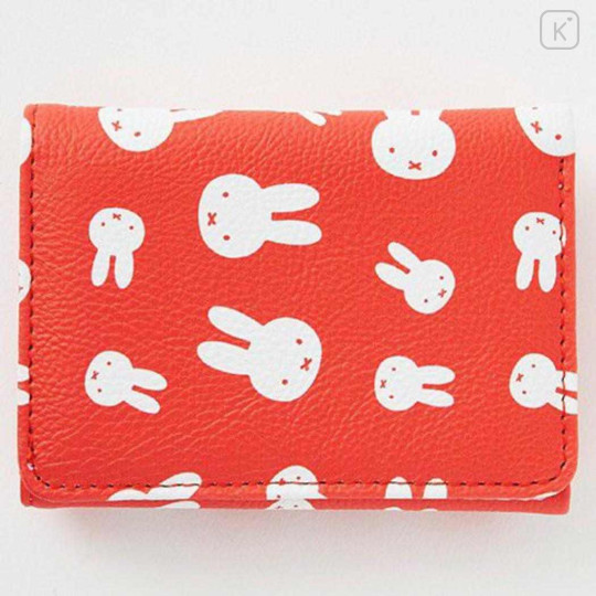 Japan Miffy Trifold Wallet - Miffy : Face Red White - 3