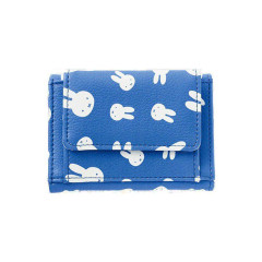 Japan Miffy Trifold Wallet - Miffy : Face Blue White