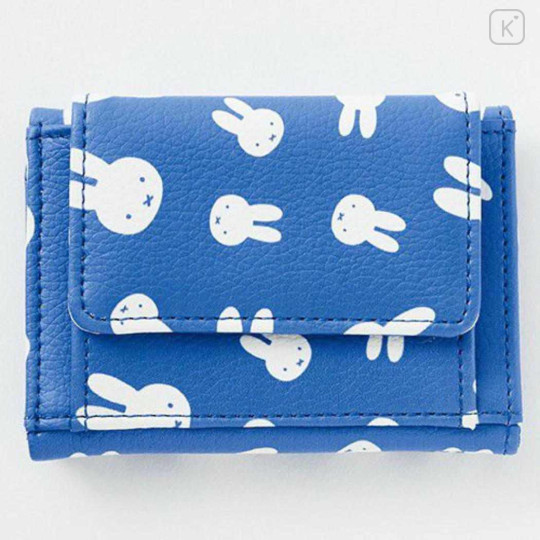 Japan Miffy Trifold Wallet - Miffy : Face Blue White - 2