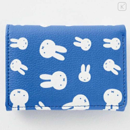 Japan Miffy Trifold Wallet - Miffy : Face Blue White - 3