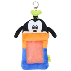 Japan Disney Photo Holder Card Case Keychain - Goofy : Fluffy Face